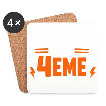 J’peux pas j’ai 4ème - Dessous de verre (lot de 4) - blanc - Devant