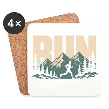 Trail running - Dessous de verre (lot de 4) - blanc - Devant