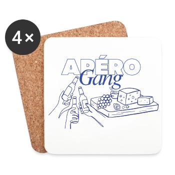 Bière en apéritif - Dessous de verre (lot de 4) - blanc - Devant