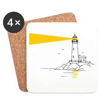 lighthouse - Coasters (set of 4) - white - Front