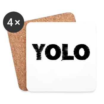 Yolo - Untersetzer (4er-Set) - Weiß - Vorne