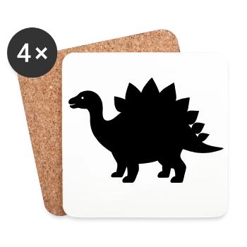 Stegosaurus - Coasters (set of 4) - white - Front