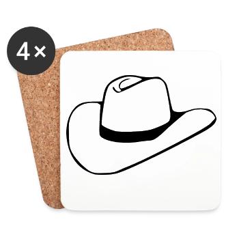 Cowboy Cowboy Hat Line Dance Gift - Coasters (set of 4) - white - Front
