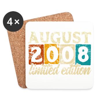 Édition limitée cadeau d’anniversaire d’août 2008 - Dessous de verre (lot de 4) - blanc - Devant