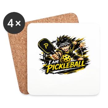 ICH BIN PICKLEBALL - Untersetzer (4er-Set) - Weiß - Vorne