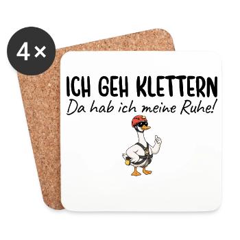 Klettern Da hab ich meine Ruhe - Untersetzer (4er-Set) - Weiß - Vorne