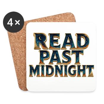 Nach Mitternacht lesen - Untersetzer (4er-Set) - Weiß - Vorne