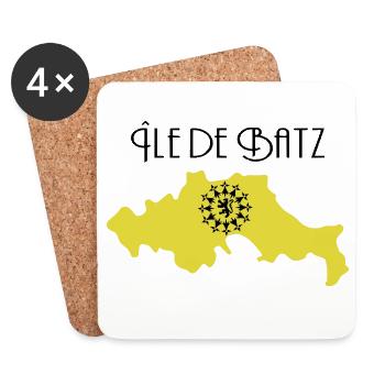 Ile de Batz - Dessous de verre (lot de 4) - blanc - Devant