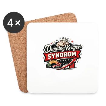 Dunning-Kruger Syndrom – Grafik - Untersetzer (4er-Set) - Weiß - Vorne