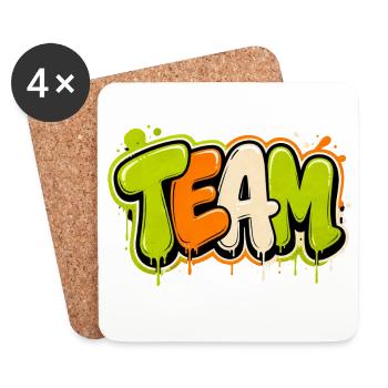 Team - Coasters (set of 4) - white - Front