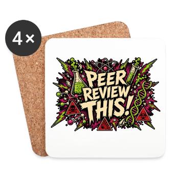 Peer Review This! Lab Pop Art - Coasters (set of 4) - white - Front