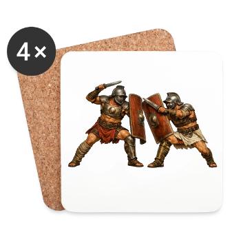 Roman gladiators - Coasters (set of 4) - white - Front