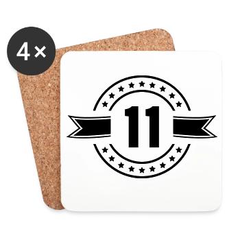 11 - Dessous de verre (lot de 4) - blanc - Devant