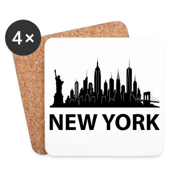 New York Skyline - Coasters (set of 4) - white - Front