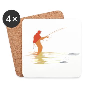 Fischer Sketch Retro Style - Coasters (set of 4) - white - Front