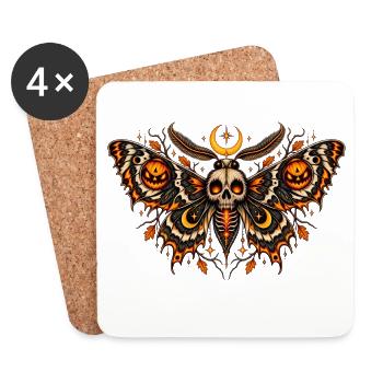 Moth Gothic Halloween - Coasters (set of 4) - white - Front