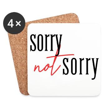 Sorry Not sorry  - Untersetzer (4er-Set) - Weiß - Vorne