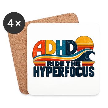 ADHD – My Own Frequency - Untersetzer (4er-Set) - Weiß - Vorne