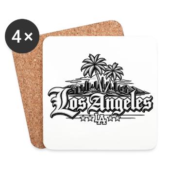 California Dreaming – Los Angeles Streetwear - Untersetzer (4er-Set) - Weiß - Vorne