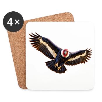 Condor im Flug - Untersetzer (4er-Set) - Weiß - Vorne