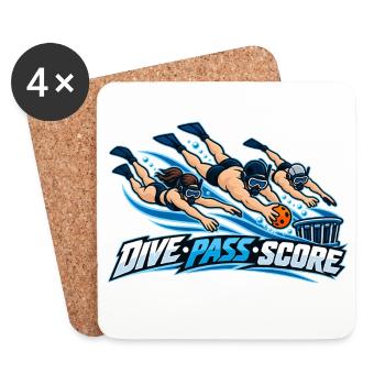 Dive Pass Score Wassersport Action - Untersetzer (4er-Set) - Weiß - Vorne