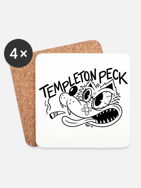 Templeton Peck Cartoon Wolf - Untersetzer (4er-Set) - Weiß