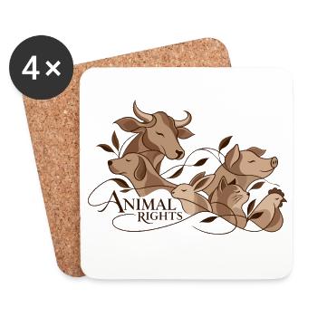 Animal Rights For Every Animal - Untersetzer (4er-Set) - Weiß - Vorne