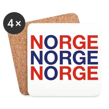 NORWAY Norway Norway Norwegian flag - Coasters (set of 4) - white - Front