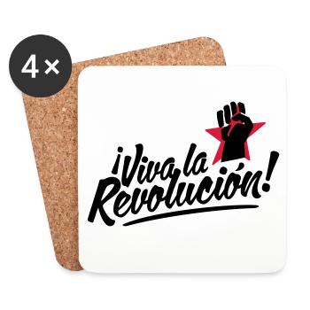 revolution fist - Dessous de verre (lot de 4) - blanc - Devant