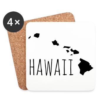 hawaii - Dessous de verre (lot de 4) - blanc - Devant