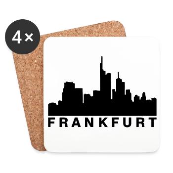 Frankfurter Skyline Frankfurt - Untersetzer (4er-Set) - Weiß - Vorne