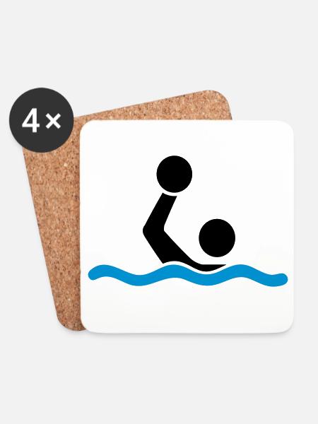 water polo - Coasters (set of 4) - white