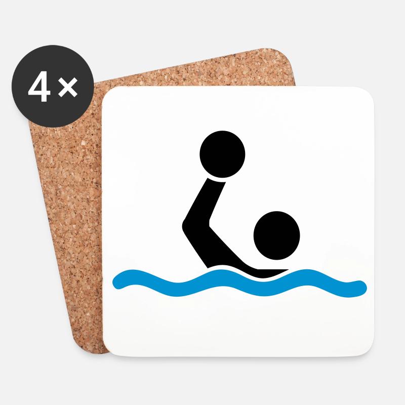 Wasserball - Untersetzer (4er-Set) - Weiß