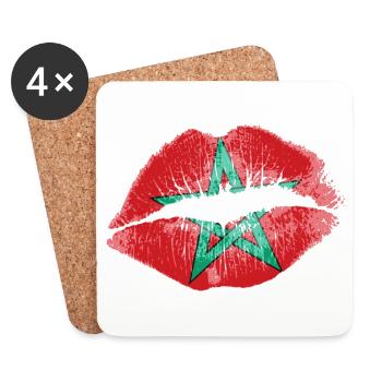 Kiss (Maroc / Maroc) - Dessous de verre (lot de 4) - blanc - Devant