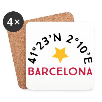 Barcelona - Untersetzer (4er-Set) - Weiß - Vorne