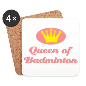 2541614 14470353 badminton - Dessous de verre (lot de 4) - blanc - Devant