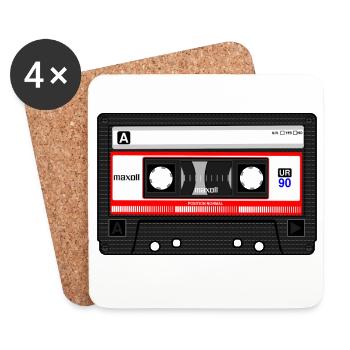 Retro - Untersetzer (4er-Set) - Weiß - Vorne