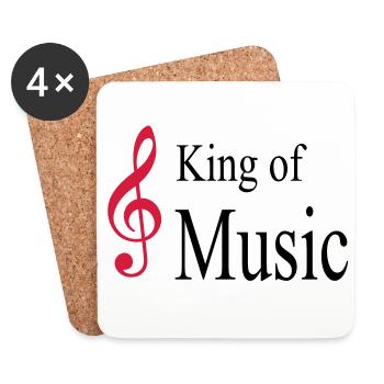 music - Coasters (set of 4) - white - Front