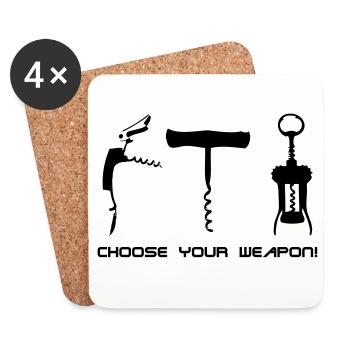 choose your weapon! - Untersetzer (4er-Set) - Weiß - Vorne