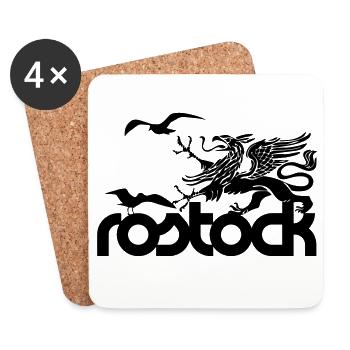Rostock - Griffin and Seagulls - Coasters (set of 4) - white - Front