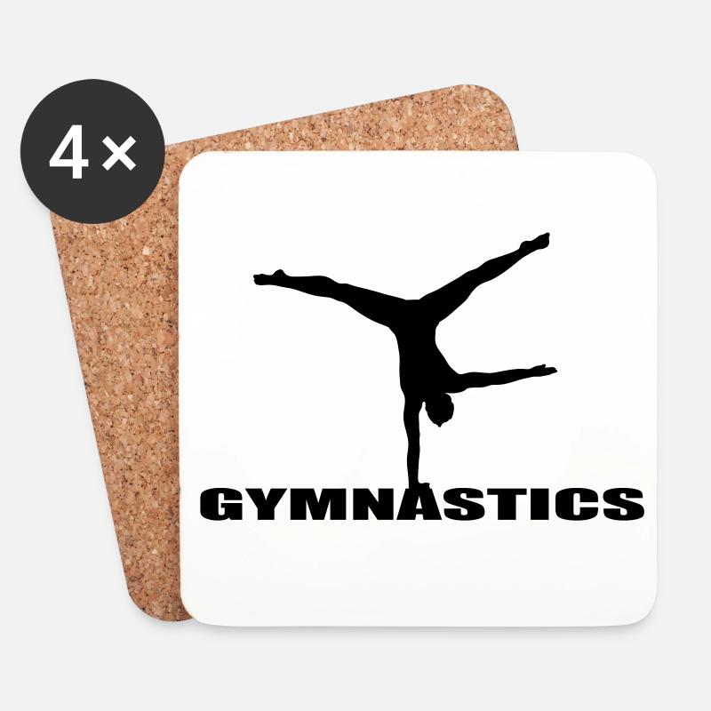Gymnastics - Untersetzer (4er-Set) - Weiß