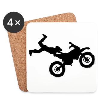 motocross - Untersetzer (4er-Set) - Weiß - Vorne