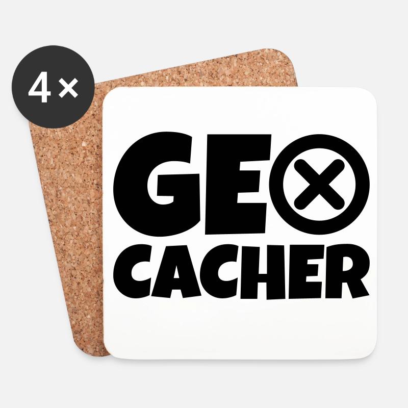 geocacher gps natur - Untersetzer (4er-Set) - Weiß