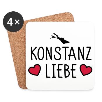 Konstanz Liebe - Untersetzer (4er-Set) - Weiß - Vorne