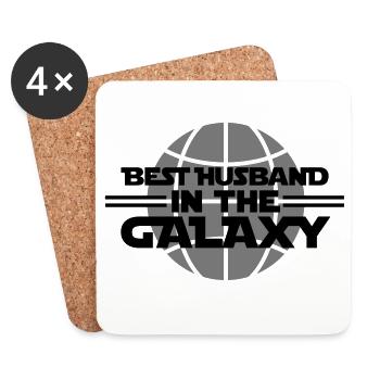 Best husband in the Galaxy - Untersetzer (4er-Set) - Weiß - Vorne