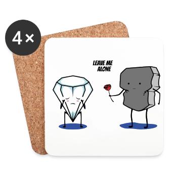 leave me alone - Coasters (set of 4) - white - Front