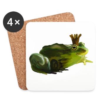 prince grenouille - Dessous de verre (lot de 4) - blanc - Devant
