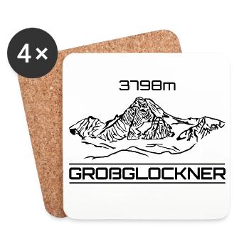 Großglockner, Hohe Tauern, Glockner, Alpen, Berg - Untersetzer (4er-Set) - Weiß - Vorne