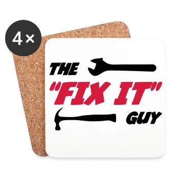 The "Fix it" Guy 🔨 - Dessous de verre (lot de 4) - blanc - Devant