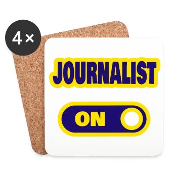 journalist - Untersetzer (4er-Set) - Weiß - Vorne